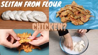 Seitan  Vegan Chicken Seitan Recipe  Washed Flour Seitan [upl. by Aubrie]