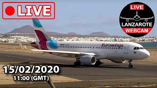 Lanzarote Webcam  Live event from from Lanzarote Airport Canary Islands Spain [upl. by Eixel]