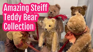 An Amazing Steiff Teddy Bear Collection with John Port  Antique Bear Video [upl. by Naesad]