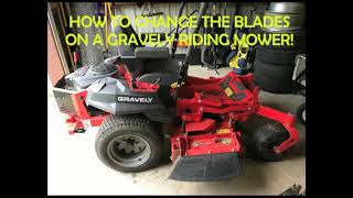 HOW TO EASILY CHANGE THE BLADES ON A GRAVELY RIDING MOWER [upl. by Sotsirhc]