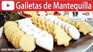 CÓMO HACER GALLETAS DE MANTEQUILLA  VickyRecetaFacil [upl. by Gearalt]