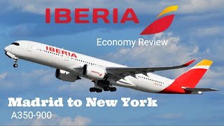 Review  Iberia A350900  Madrid to New York  Economy [upl. by Ellyn]