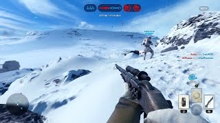 Star Wars Battlefront Multiplayer Gameplay  Walker Assault on Hoth Defense [upl. by Lorri]