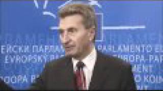 Gunther Oettinger Press Point after EU Hearings [upl. by Tager]