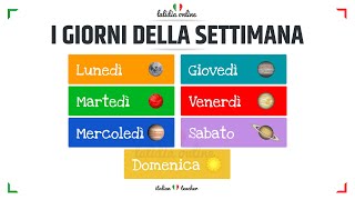 I GIORNI DELLA SETTIMANA  Easy Exercises  VOCABULARY  Italian for Beginners [upl. by Htedirem]