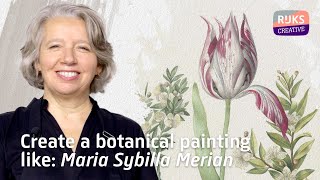 Watercolor Tutorial  How to create a botanical painting  Rijksmuseum [upl. by Letsirk]