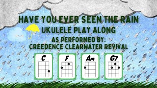 Have You Ever Seen The Rain CCR Ukulele Play Along [upl. by Ellives720]