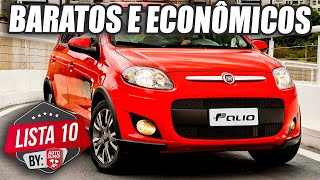 10 CARROS ECONÔMICOS E BARATOS PARA COMPRAR HOJE [upl. by Ciro]