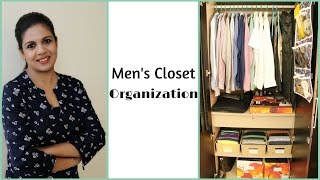 Mens Closet Organization  How To Organize Mens Clothes [upl. by Eibber]