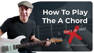 How to Play the A Chord  Guitar for Beginners [upl. by Mitchel]