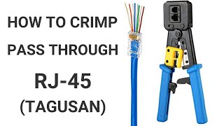 how to crimp PASS THROUGH RJ45 using EZ crimping tool [upl. by Akcirehs358]