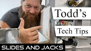 Cleaning and lubricating RV JACKS and SLIDES [upl. by Garbers]