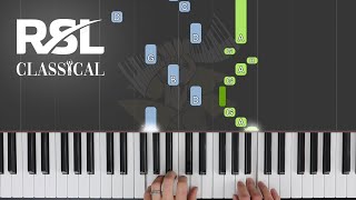 Minuet in G  RSL Rockshool Classical Piano Grade 1  Synthesia Piano tutorial [upl. by Sitoiganap968]