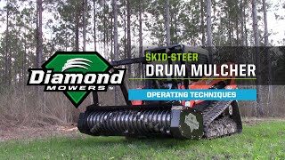 SkidSteer Drum Mulcher Attachment Operating Techniques [upl. by Dahl]