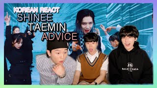 Korean React To TAEMIN Advice MV [upl. by Ahteres]