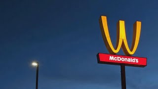 McDonalds sign flips golden arches upside down to create a quotWquot for women [upl. by Ssyla]