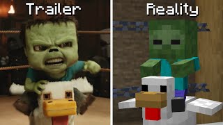 Minecraft Movie Trailer vs Reality [upl. by Ellivro262]