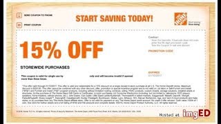 How to get 15 off Coupon at Home Depot [upl. by Ennaear]