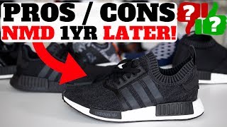 1 YEAR AFTER WEARING ADIDAS NMDS PROS amp CONS [upl. by Purdum]