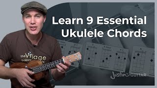 Ukulele Chords For Beginners  A D E amp Variations [upl. by Annonyw]