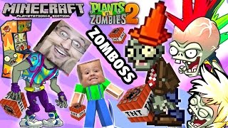 Minecraft TNT Explosion  PVZ Neon Mixtape Tour ZOMBOSS Battle FGTEEV Duddy amp Chase Gameplay [upl. by Anayit209]