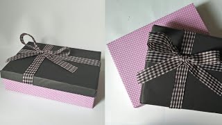 DIY GIFT BOX  Ide Kreatif Cara Membuat Kotak Kado Dari Kardus Bekas  How to Make Gift Box [upl. by Dviad]