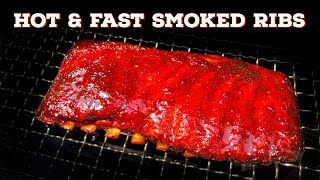 Smoked Ribs On A Pellet Grill  Hot And Fast Smoked Ribs Recipe [upl. by Hazeefah]