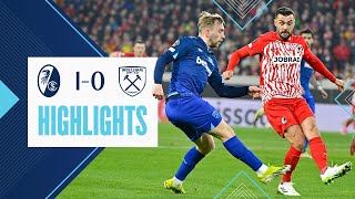 SC Freiburg 10 West Ham  All To Play For In The Second Leg  UEFA Europa League Highlights [upl. by Artenek]