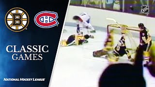 NHL Classic Games Canadiens send Bruins home in 1979 SemiFinal [upl. by Atniuqal]