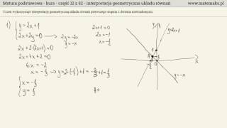 Interpretacja geometryczna układu równań  kurs [upl. by Goles]