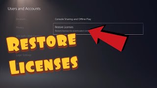 How To Restore Licenses On PS5 [upl. by Kristos679]