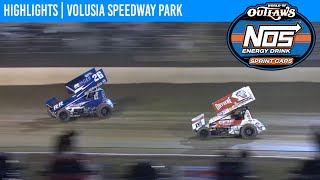 World of Outlaws NOS Energy Drink Sprint Cars Volusia Speedway Park February 7 2021  HIGHLIGHTS [upl. by Devlen467]