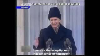 Nicolae Ceausescu LAST SPEECH english subtitles 22 [upl. by Esinereb856]