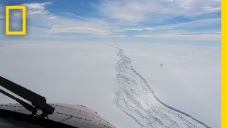 See the Huge Crack in West Antarctica Before Iceberg Broke Off  National Geographic [upl. by Elad]