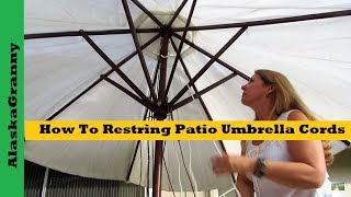 How To Restring Patio Umbrella Cords [upl. by Feledy]