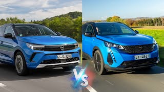 New 2022 Opel Grandland vs Peugeot 3008  Crossover SUV Cousins match  Visual Comparison [upl. by Yelbmik65]