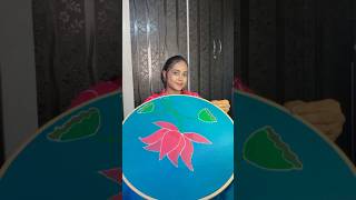 Lotus painting 🎨🪷on plain dress ఎలా ఉంది telugu ytshorts shorts trending fabricpainting 1m [upl. by Perlman]