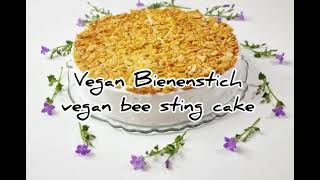 Bienenstich vegan Bienenstich ohne Eiersatz [upl. by Savill]