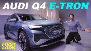 The newest Audi EV Audi Q4 etron SUV vs Sportback REVEAL review [upl. by Sulecram]