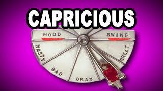 Learn English Words CAPRICIOUS  Meaning Vocabulary with Pictures and Examples [upl. by Nuajed104]