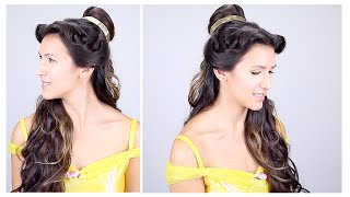 Belle Disney Princess Hair Tutorial [upl. by Enelrihs]