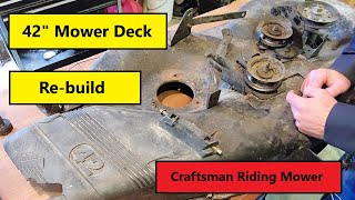 42 inch riding mower deck rebuild [upl. by Beacham]