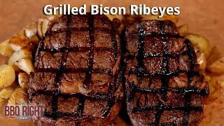 The BEST Way to Grill Bison Ribeyes [upl. by Naivaj]