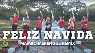 Feliz Navidad Mambo Merengue Zumba® Routine  Ruby Quinnbee [upl. by Klapp664]