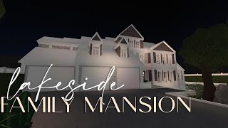 Bloxburg  Lakeside Family Mansion No Large Plot  450k  House Build [upl. by Ahsilahk791]