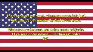 Hymne national des ÉtatsUnis  National Anthem of USA ENFR Paroles [upl. by Acenahs]