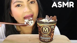 ASMR MAGNUM DOUBLE SEA SALT CARAMEL ICE CREAM Eating Sounds [upl. by Geri386]