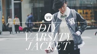 How to Make a Varsity Jacket Letterman Jacket  WITHWENDY [upl. by Constant379]