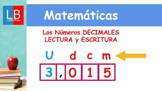 Los Números DECIMALES LECTURA y ESCRITURA ✔👩‍🏫 PRIMARIA [upl. by Nylac282]