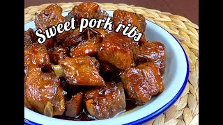 ASIAN STYLE SWEET PORK RIBS  EASY PORK RIBS RECIPE [upl. by Adnuahs]